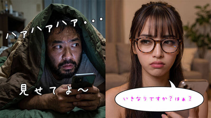 ハァハァハァ、見せてよ~。いきなりですか?はぁ?