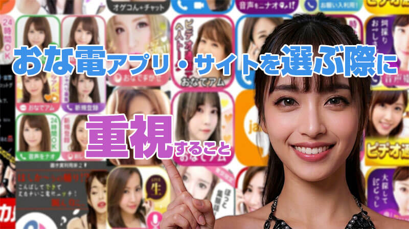 おな電アプリ・サイトを選ぶ際に重視すること