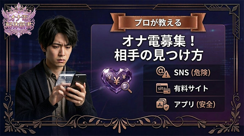 プロが教えるオナ電募集!相手の見つけ方「SNS危険」「有料サイト」「アプリ(安全)」